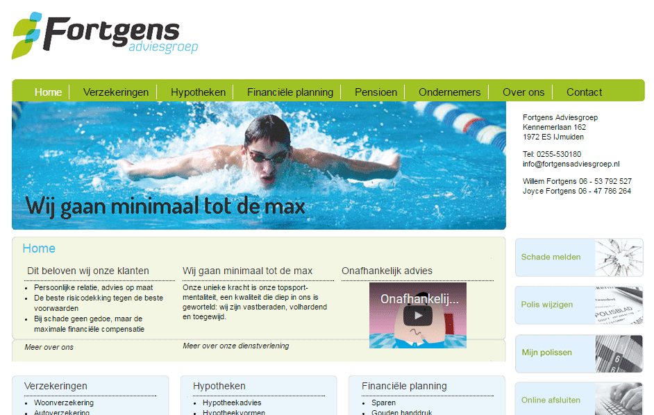 Fortgens Adviesgroep - profilering, website (2013)