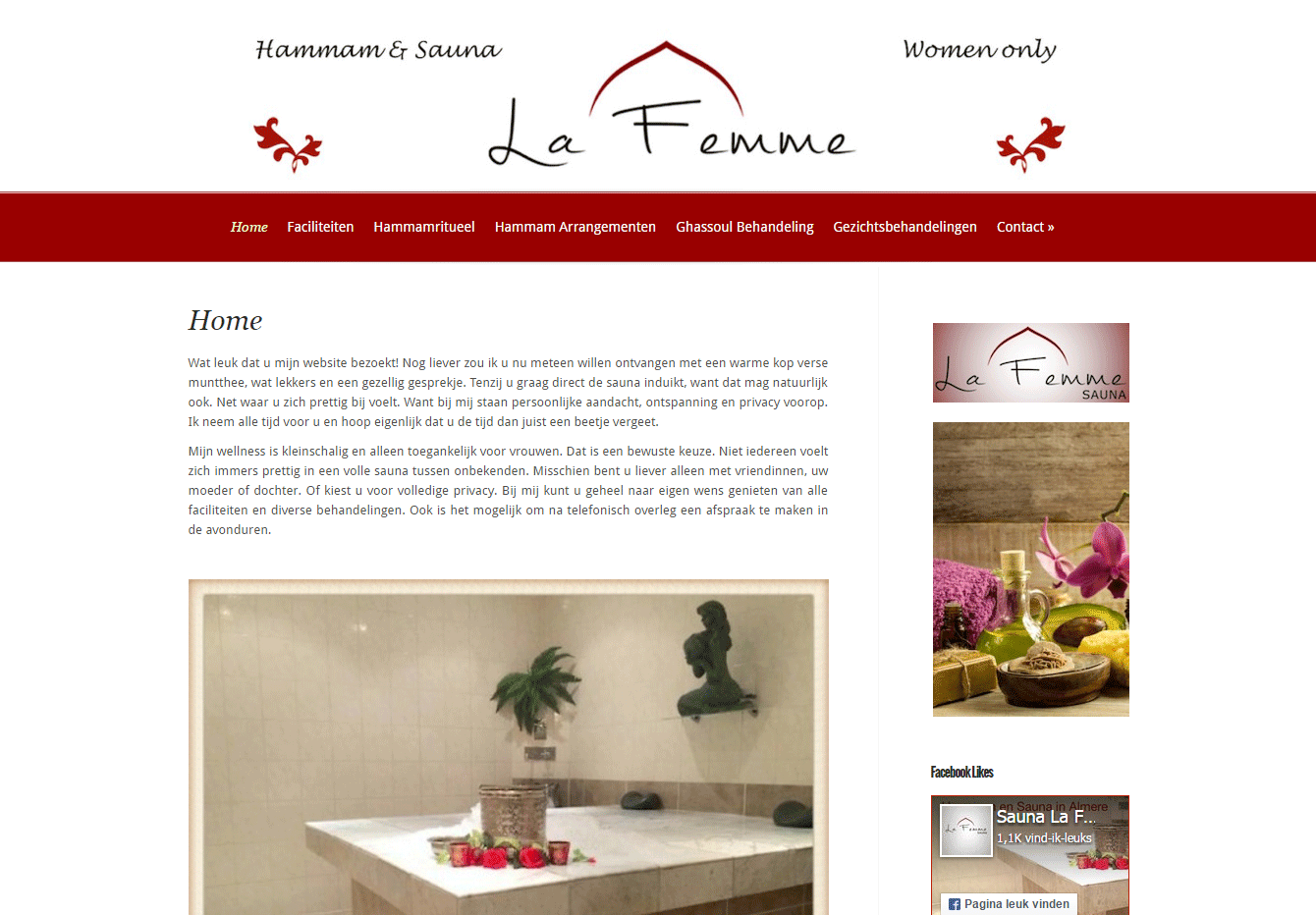 Sauna La Femme - profilering, teksten website (2014)